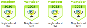 Voted a Nextdoor Neighborhood Favorite in 2020-2023