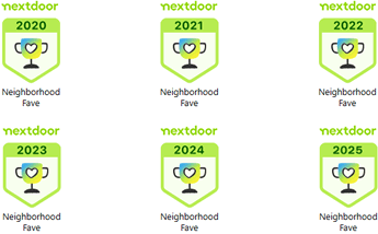 Voted a Nextdoor Neighborhood Favorite in 2020-2025